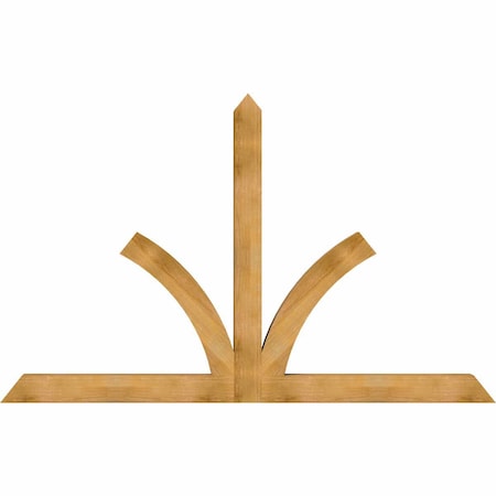 Ekena Millwork Richland Rough Sawn Timber Gable Bracket, Western Red Cedar, 108"W x 68"H x 6"D x 6"F, 15/12 Pitch GBW108X68X0606RIC00RWR